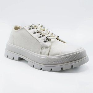 Soda Shoes Soda Shoes Beryl Womens Low Top Lug Canvas White